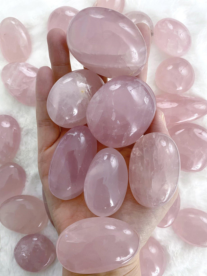Rose Quartz Palm Stones - Uncommon Rocks