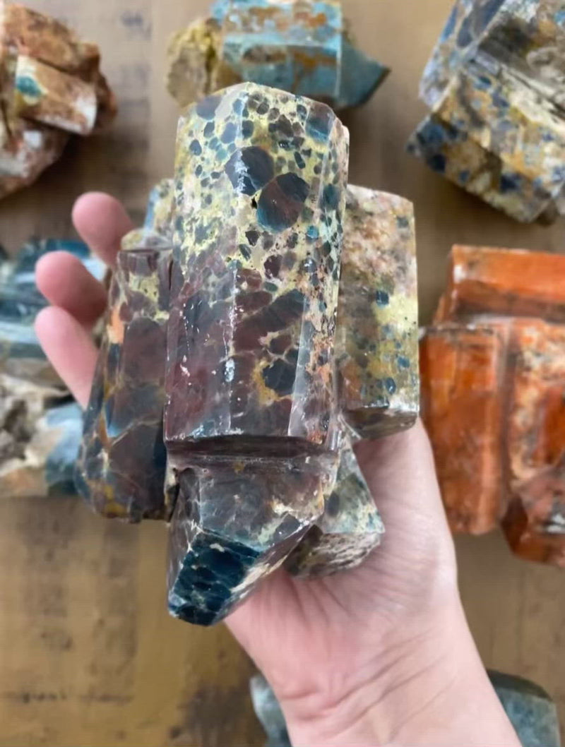 Blue Apatite in Matrix Specimens