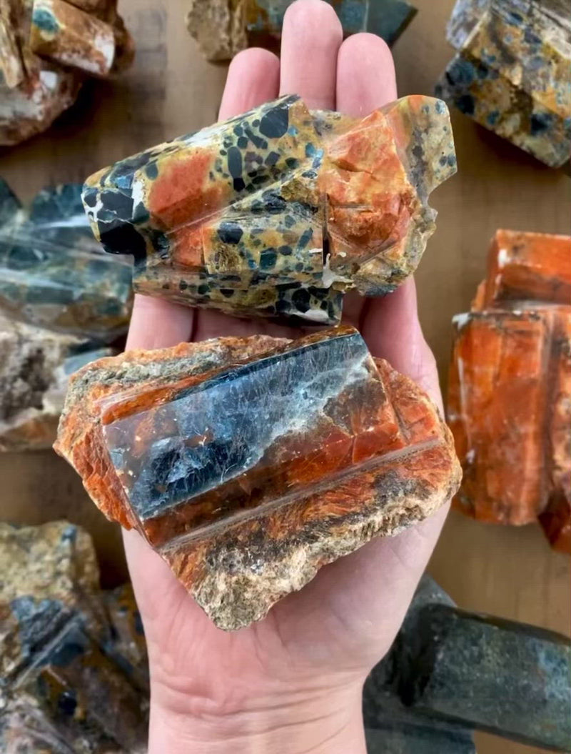 Blue Apatite in Matrix Specimens