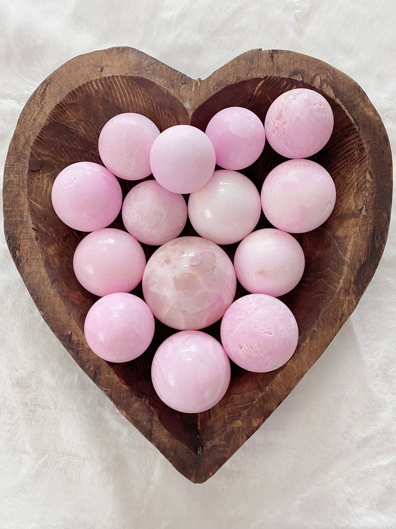 Pink Aragonite Spheres