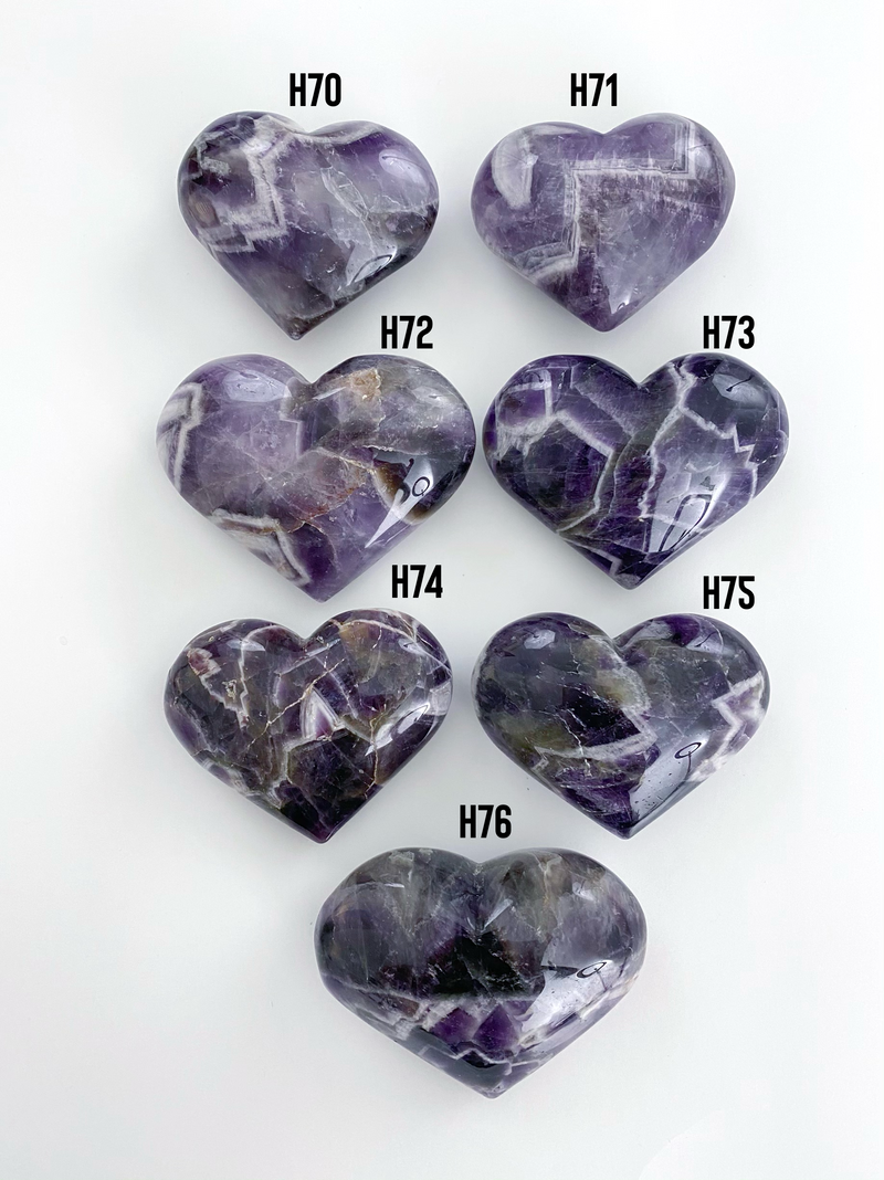 Amethyst Chevron Heart - Uncommon Rocks