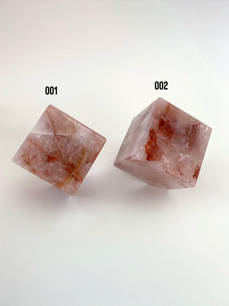 Hematoid Quartz Cubes - Uncommon Rocks