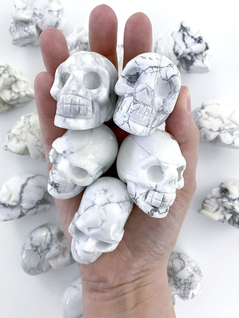 Howlite Carved Skulls - Uncommon Rocks