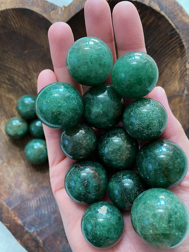 Emerald Tanzurine Quartz Spheres