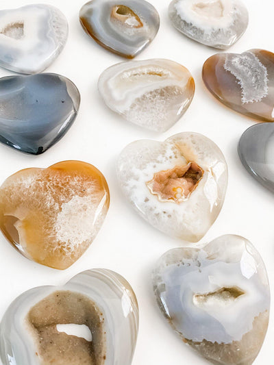 Agate Hearts - Uncommon Rocks