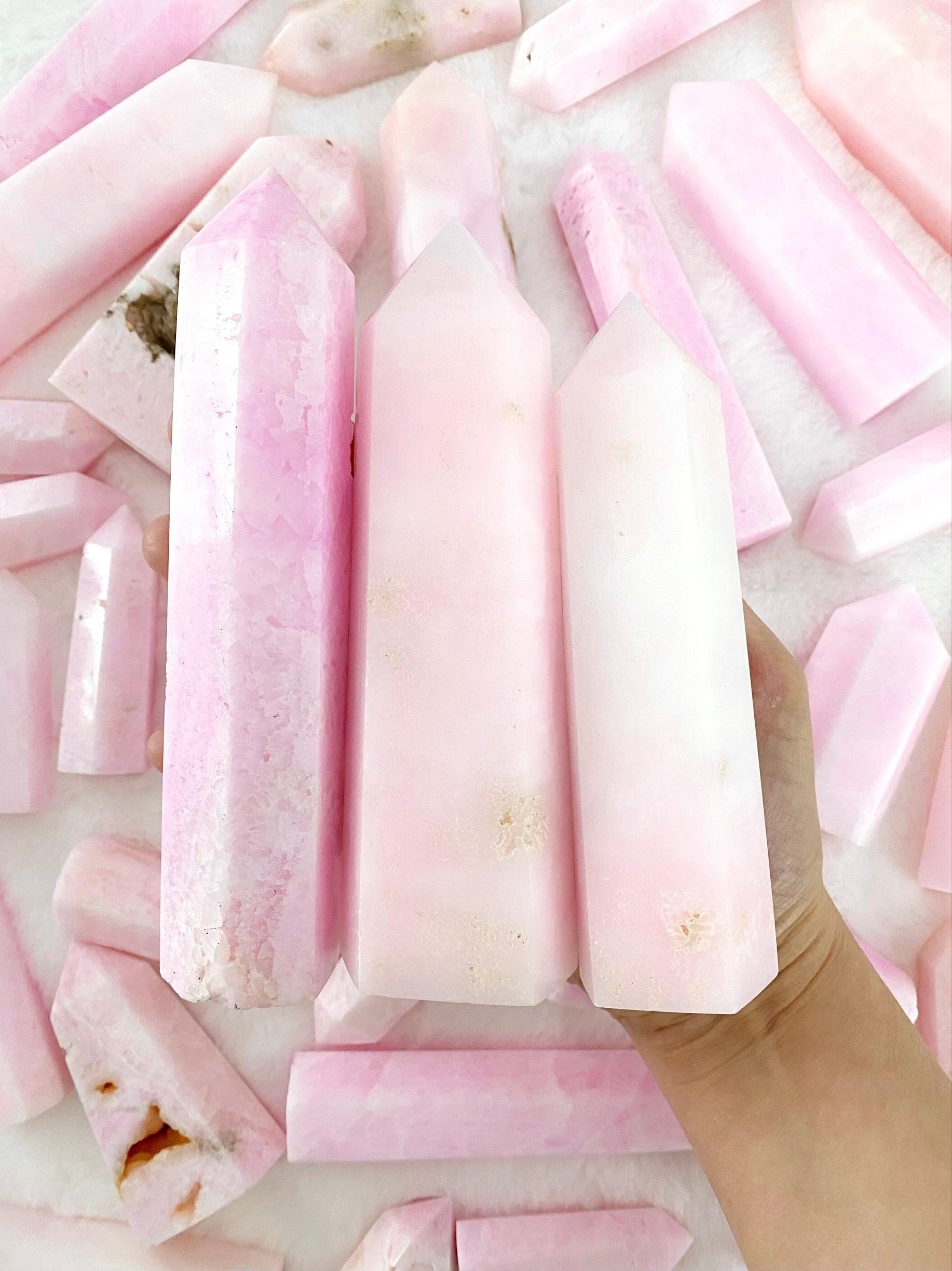 Pink Aragonite Towers – Uncommon Rocks