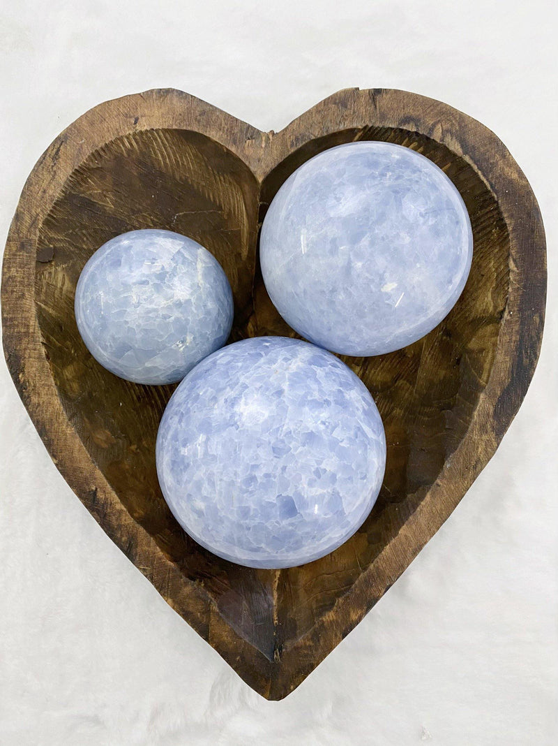 Blue Calcite Spheres - Uncommon Rocks