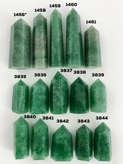Green Emerald Tanzurine Quartz Towers