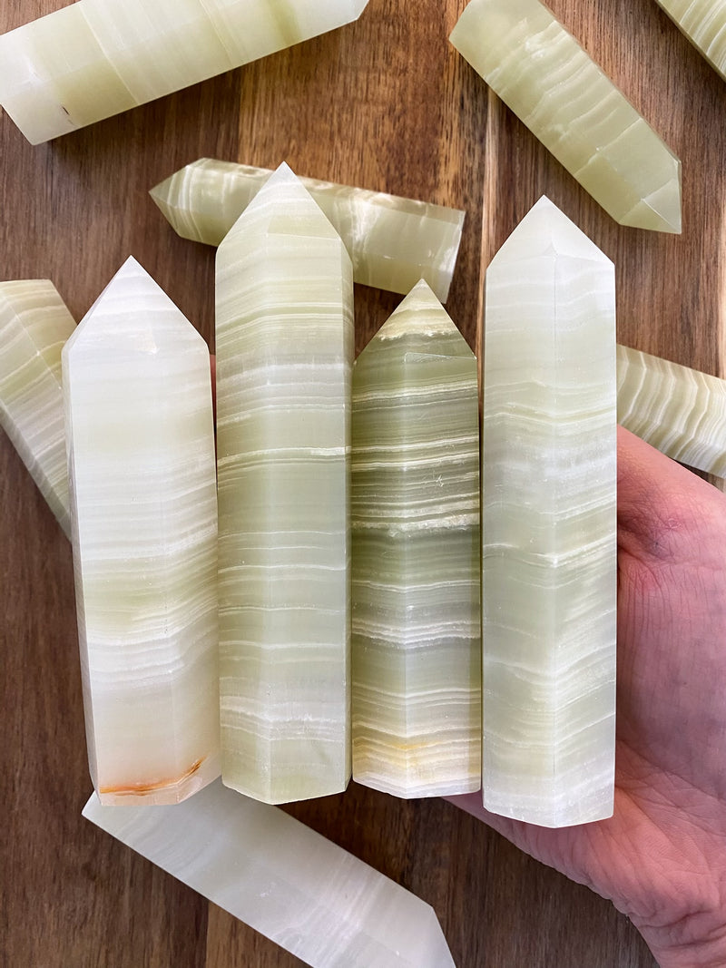 Green Banded Onyx Towers