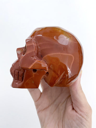 Red Jasper Skull Carving - Uncommon Rocks