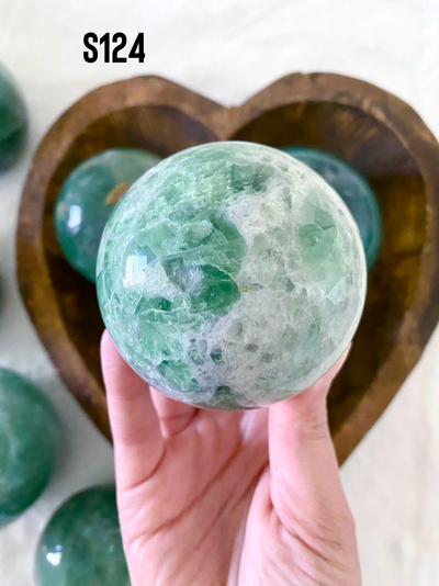 Green Fluorite Spheres - Uncommon Rocks