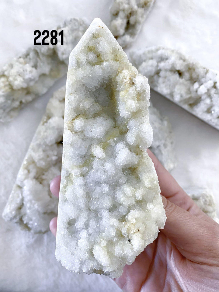 White Quartz Cluster Towers - Uncommon Rocks