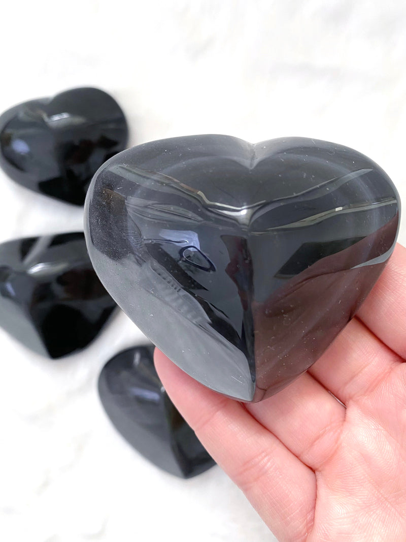 Rainbow Obsidian Hearts