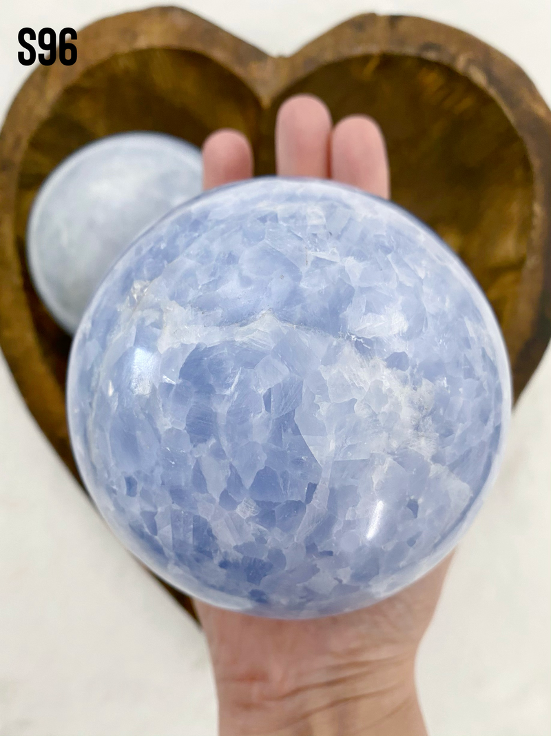 Blue Calcite Spheres - Uncommon Rocks