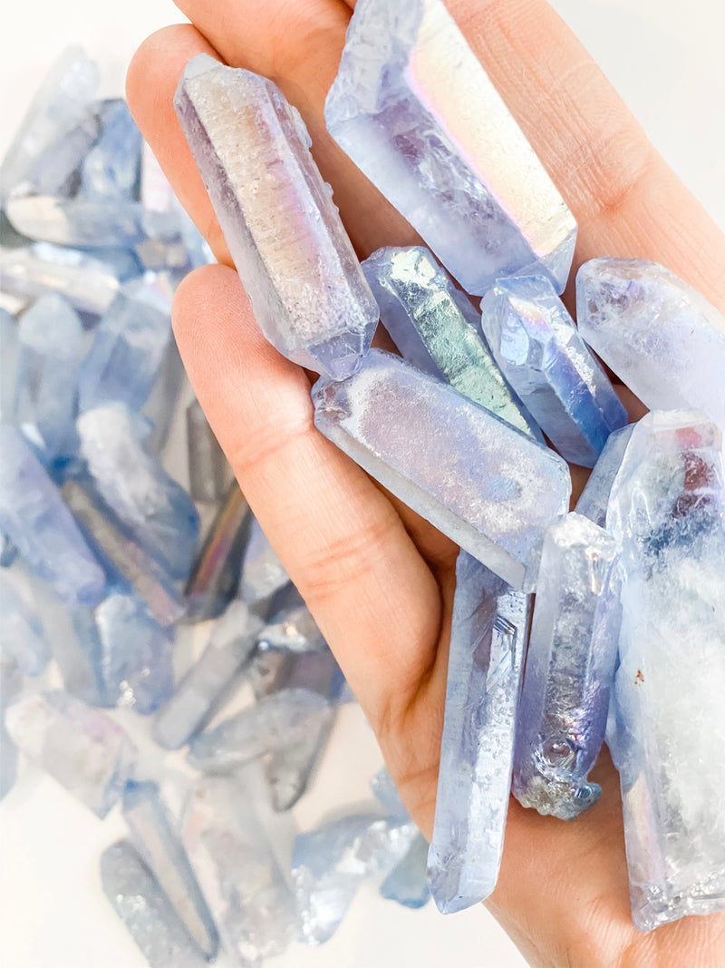 Natural Clear Quartz Dyed Points