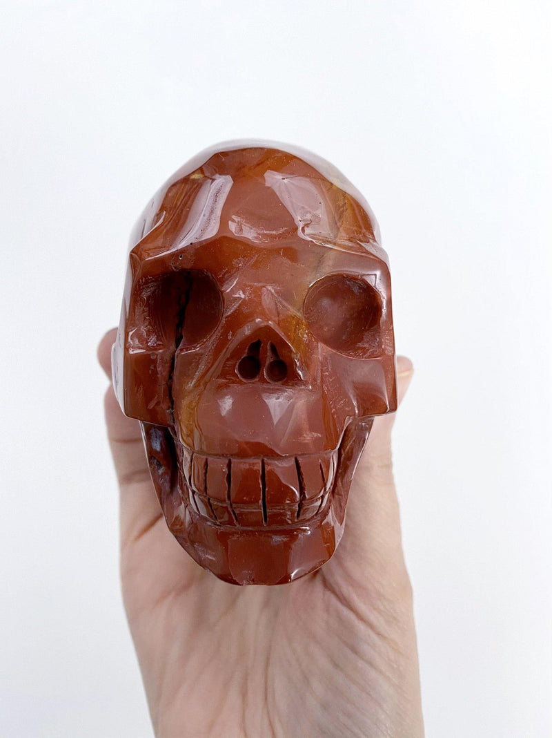 Red Jasper Skull Carving - Uncommon Rocks