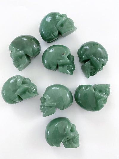 Green Aventurine Carved Skulls - Uncommon Rocks