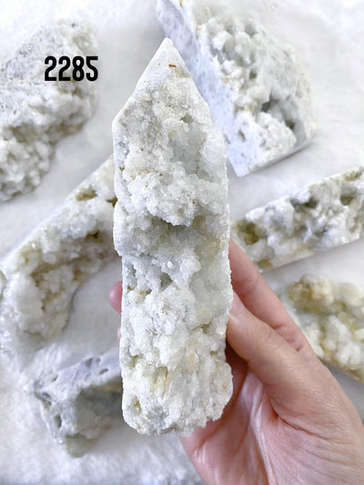 White Quartz Cluster Towers - Uncommon Rocks