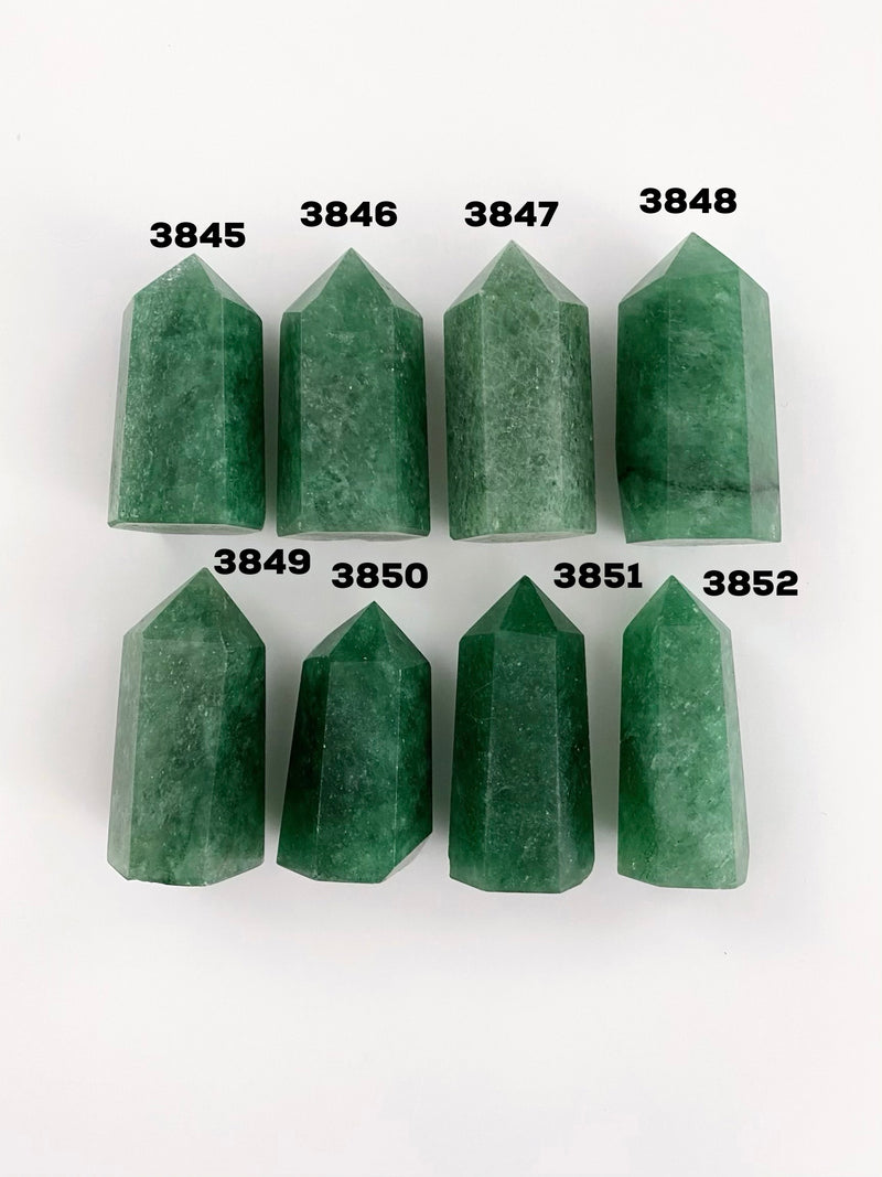 Green Emerald Tanzurine Quartz Towers
