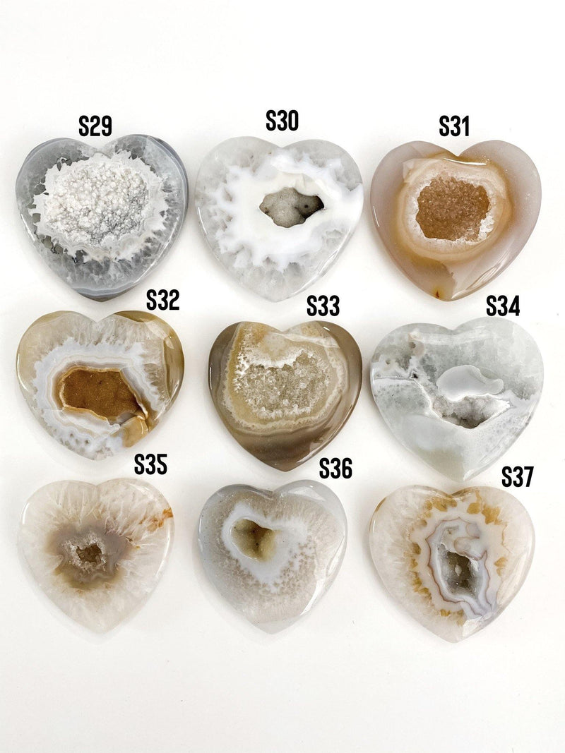 Agate Hearts - Uncommon Rocks