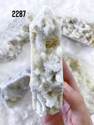 White Quartz Cluster Towers - Uncommon Rocks