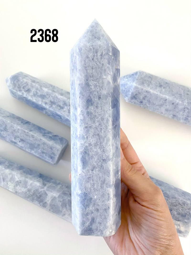 Blue Calcite Towers - Uncommon Rocks