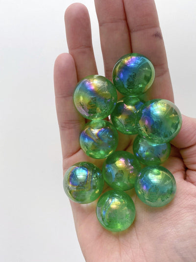 Aura Green Quartz Spheres - Uncommon Rocks