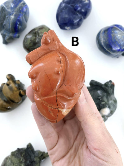 Red Jasper Agate Anatomical Heart - Uncommon Rocks