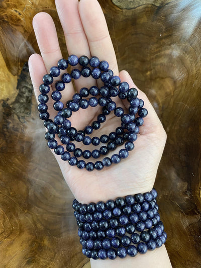 Blue Stone Bead Bracelet - Uncommon Rocks